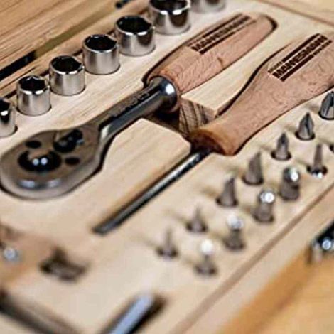 Brüder Mannesmann M29000 M29000 Kit utensili Incl. Custodia Bamboo 4 - 13 mm PZ 0, PZ 2, PZ 3, PH 0, PH 1, PH 2, T 10, (1/5)