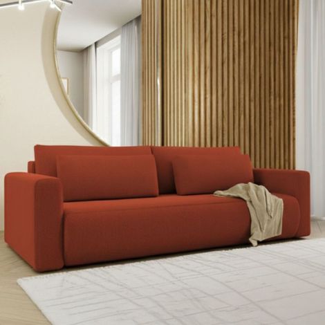 2-Sitzer Schlafsofa Erbezzo, mit Stauraum, Buchöffnung, verstellbar, 240x105 cm Rot (1/5)