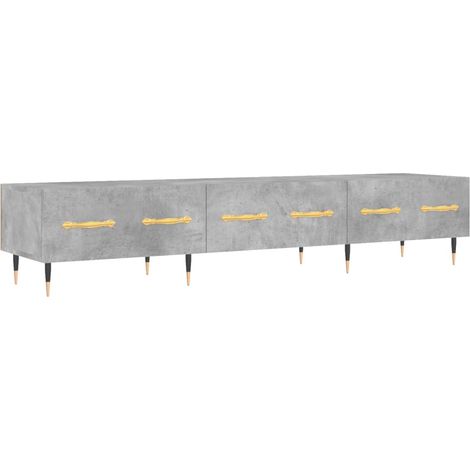 Mueble TV multimedia estantería para televisión buffet para televisión comedor salón dormitorio 150 x 36 x 30 cm madera contrachapada gris 020026025