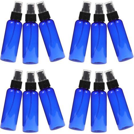 12 unidades de botellas pulverizadoras recargables de PET de 100 ml de color azul (1/5)