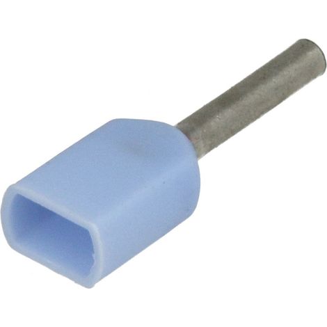 KLAUKE 8678 TAPÓN DOBLE CABLE 0,25 MM 8 MM PARCIALMENTE AISLADO AZUL CLARO 1000 PZA(S)