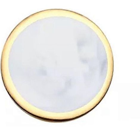 Dessous de verre à motif marbré, bord doré, rond, géométrique, en céramique naturelle, créatif, isolant thermique. (1/4)