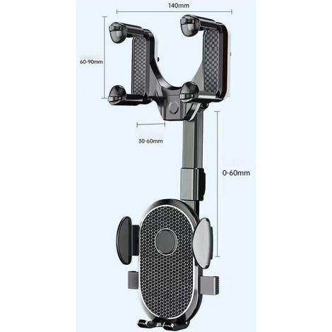 2023 Version voiture rétroviseur support de téléphone voiture support de téléphone portable Flexible rotatif multifonctionnel rétractable support de téléphone de voiture (1/4)
