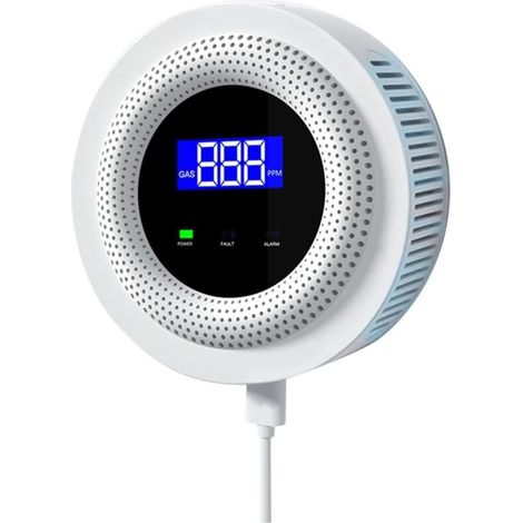 royaluxe -Tuya WiFi Détect de Fuite de Gaz Naturel Capt de Fuite Alarme Sonore Télécommande Protection Sécurité Maison Intelligente Durable Installation Facile (1/5)