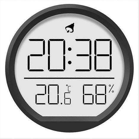 Horloge murale numérique LED avec affichage de la température, de l'humidité et de la date (électronique A) (1/5)
