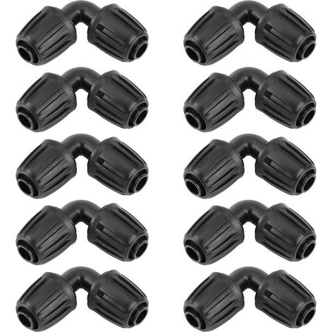 Kaelt - 10 Pièces Adaptateur Coude d'Irrigation Goutte à Goutte, Tuyau d'Arrosage Coude Connecteur Universel Coude Joint de Accessoires d'Irrigation Agricole (1/5)