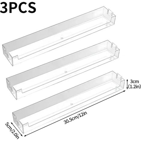 (3 pièces) Étagère murale transparente pour rangement, présentoir à cosmétiques, porte-lunettes de soleil, étagère de présentation. (1/5)