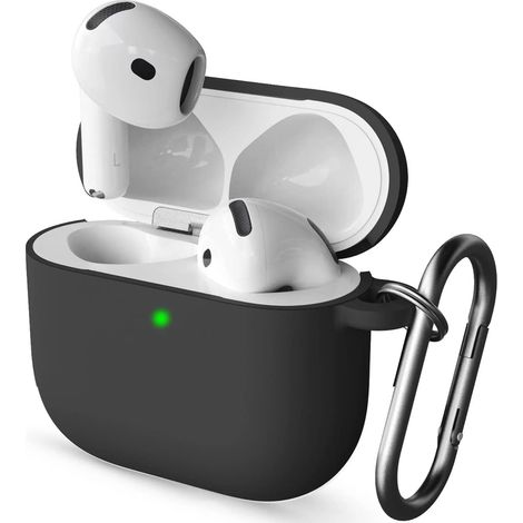 Silikonhülle für Apple AirPods 4, Schwarz (1/2)
