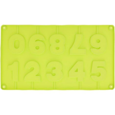 Moules à bougies en chocolat en forme de chiffres, ensemble en silicone marron pour la cuisson (1/5)