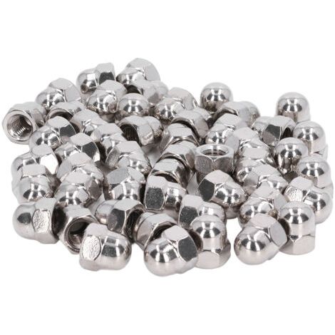 QORVA- Écrou à capuchon 50 pièces, Kit d'accessoires de fixation en acier inoxydable 304, pour la réparation d'entretien M4