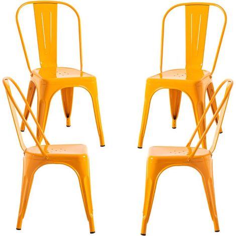 Packs Sillas Comedor - Pack 4 Sillas Torix - Naranja Azafrán (1/5)