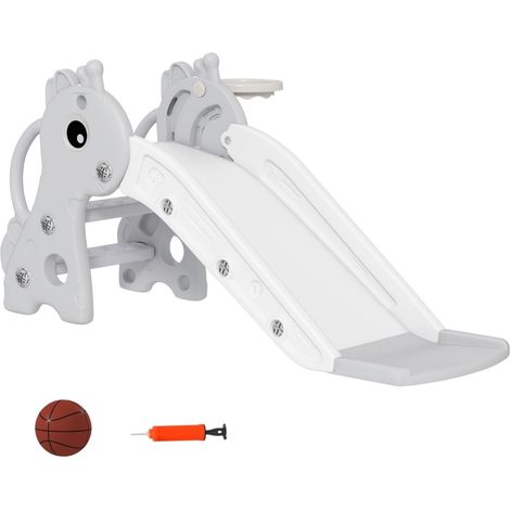 3-in-1 Kinderrutsche aus HDPE mit Basketballkorb und Ball MODENUIT (1/5)