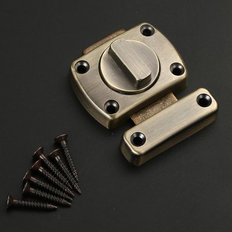 Cerradura para puerta batiente – Baño, armario, ventana, cerradura de seguridad, bronce verde (1/4)