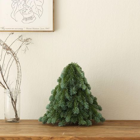 30 cm großer Miniatur-Weihnachtsbaum, Tischdekoration, grüne Weihnachtsbaumfigur, Foto-Requisite, Weihnachtsdekoration aus Kunstharz für das Wohnzimmer (1/4)