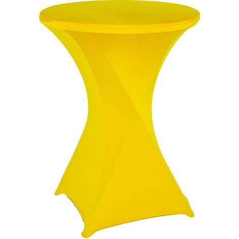 royaluxe - Housse de Table de bistrot - Mange Debout - Deco Cocktail - Stretch Spandex (jaune citron)