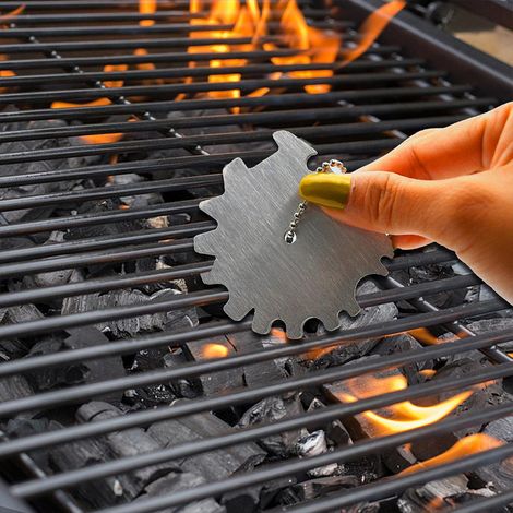 Grattoir à grille de barbecue en acier inoxydable, léger et portable, outil de nettoyage (1/5)