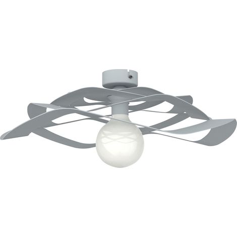 LUMICOM KAMI Plafoniera, 1X E27, max 42W, metallo, grigio, D.60cm