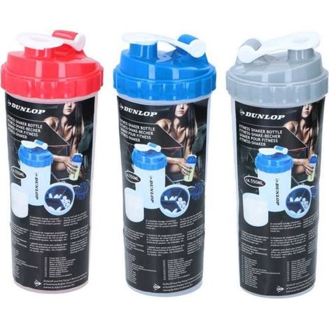 Shaker - Bouteille Mélangeuse 550 ml - Pour Boissons Protéinées et Hydratantes - Rouge - 1 Pièce (1/2)