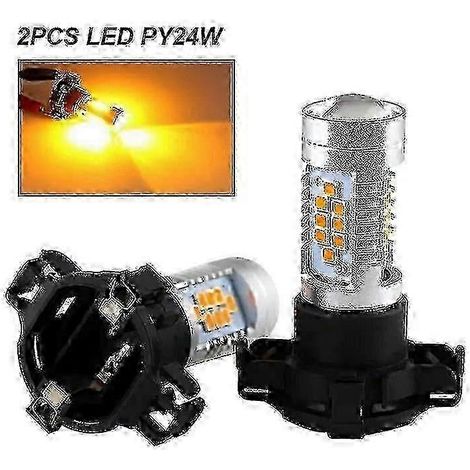 2 feux clignotants avant à LED PY24W pour BMW Série 3 5 X3 X5 X6 Z4 (2 pièces PY24W jaunes) (1/5)