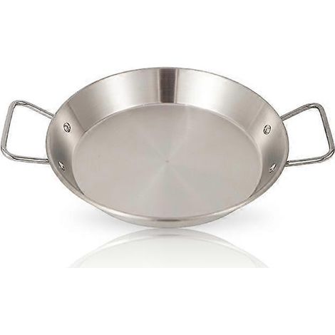 Poêle à frire d'extérieur en acier inoxydable avec poignées latérales, ustensiles de cuisine portables pour pique-nique et usage domestique. (1/5)