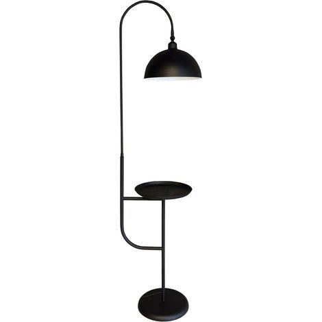 Lampadaire Gorkiede Métal Moderne E27 Largeur 37 cm Abat-jour Réglable Tablette Variateur