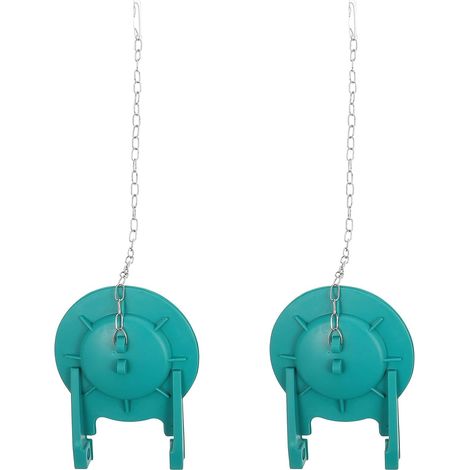 2pcs Clapet de Toilette en Caoutchouc Vert Chaîne (1/5)