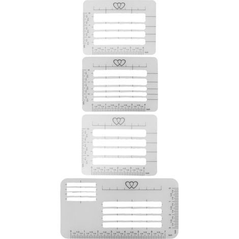 Pochoirs en plastique PP transparent PACKOVE, 4 modèles (1/5)