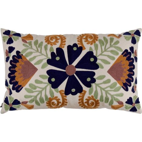 Coussin Déco Brodé "Hary" 30x50cm Multicolore (1/5)