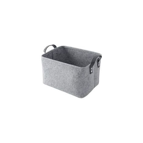 Filz-Aufbewahrungskorb, Wäschekorb, faltbare Aufbewahrungsbox, Aufbewahrungsbox mit Griff, geeignet für Kleidung, Spielzeug, Schränke, Homeoffice, Schlafzimmer - Crezuo