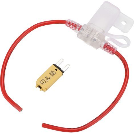 Transparenter, wasserdichter Sicherungshalter (12 AWG) mit manuellem Rückstellknopf für Auto, Yacht, Wohnmobil, LKW (32 V)