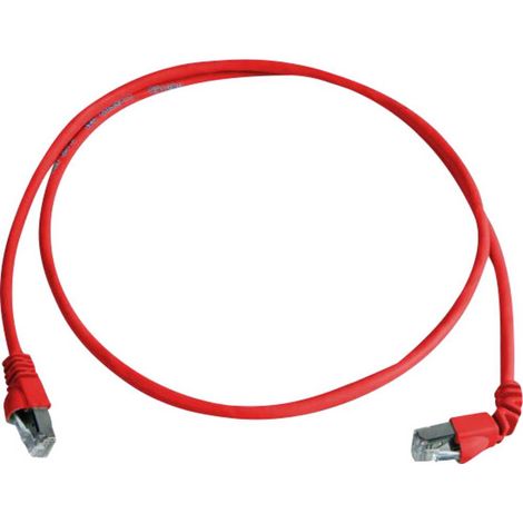 Telegärtner 100008014 RJ45 Câble réseau, câble patch CAT 6a S/FTP 0.5 m rouge ignifuge, avec manchon (1/3)
