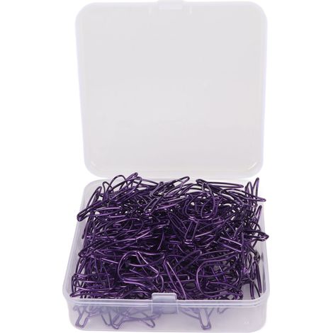 Lot de 70 trombones fleurs violettes en forme de fleur, papeterie mignonne pour classeur (1/5)
