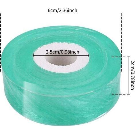 Nastro per innesti, 2 pezzi da 2 cm, 100 m, nastro per innesti estensibile, autoadesivo e biodegradabile per vivai, sicuro ed ecologico (verde) (1/3)