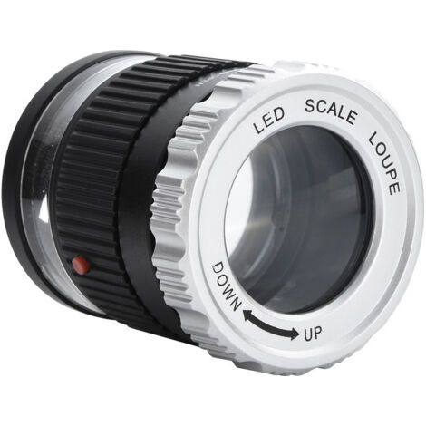 40X Loupe LED Loupe Éclairée Loupe Illuminé à UV Loupe à Distance Focale Réglable Loupe à Bijoux Pliable pour Textile Pièces de Monnaie Timbres Pierres Précieuses (Noir) (1/4)
