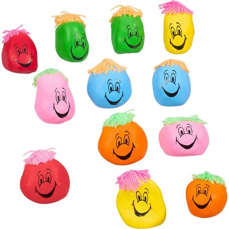 Pelotas antiestrés para apretar, grandes, de látex y harina de maíz, paquete de 12 (1/5)
