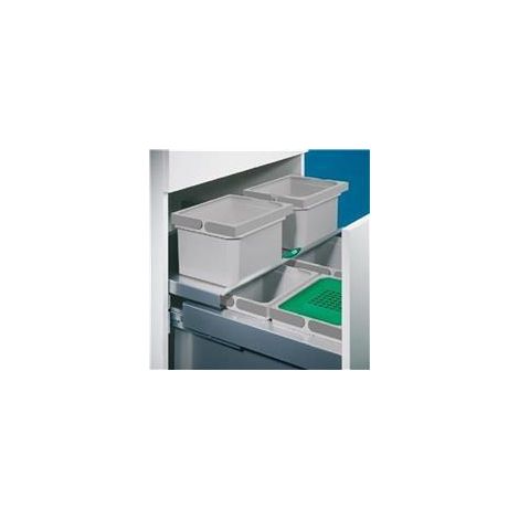 Naber Cox® Base Einzeleimer 4L, Abfallsammler für Frontauszüge, hellgrau (1/4)