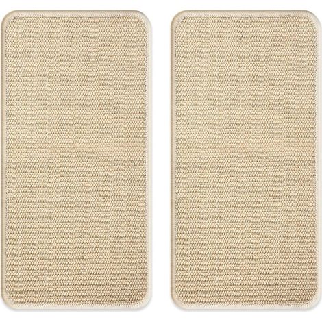 2 Pièces (Couleur Bois) Tapis griffoir pour Chat,50x25cm,Antidérapant Griffoir Chat Canapé,Tapis griffoir Chat,Convient aux Murs et aux Coins, Anti Rayures, protège Les Meubles et Les canapés (1/5)