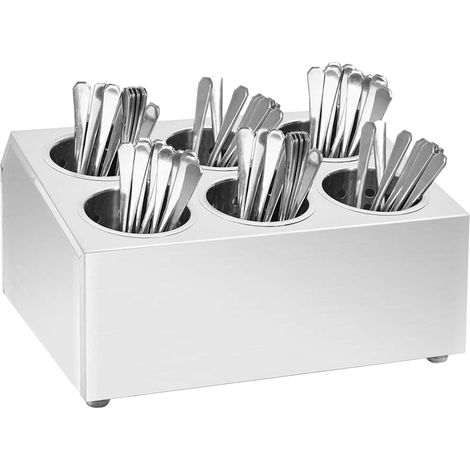 Porte-couverts 6 grilles Carré Acier inoxydable (1/5)