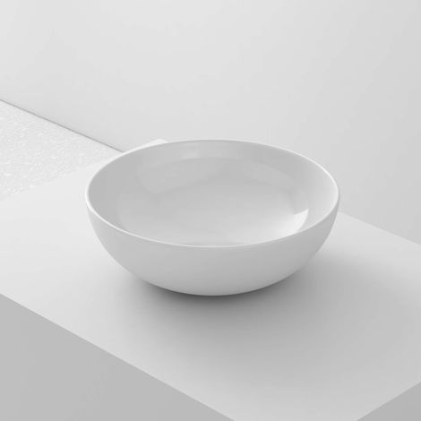 Lavabo à poser BOL40 céramique 40,5x14,5x40,5 cm blanc (1/5)