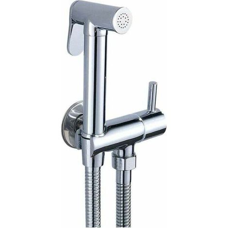 Duschmischer-Set WC, Thermostat-Duschkopf in Chrom, Verbrühungsschutz, Duschumsteller-Set, Bidet-Spray, FLITI