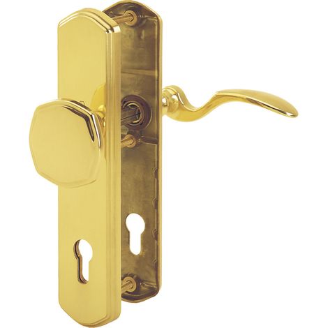 HOPPE® Schutz-Wechselgarnitur mit Langschild München M57/334A/333N/112SH, 8/72 mm, Messing, 6840169