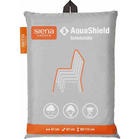AquaShield Stapelstuhlhülle 67x67xH80/110 cm hellgrau, 100% Polyester (1/5)