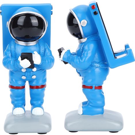 Miniatur-Handyhalter aus Kunstharz im Astronauten-Stil, Büro- und Wohndekoration, Blaues Kunsthandwerk (1/5)