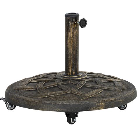 Schirmständer aus Beton mit Rollen, passend für 32/38/48-mm-Stangen