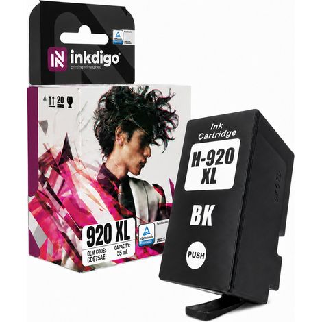 Inkdigo 920XL Tinte kompatibel mit HP OfficeJet 6000, 6500APlus, 7500A und 6500, TÜV-zertifiziert (1/5)