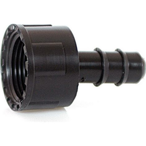 100PZ RACCORDO PORTAGOMMA CON GHIERA PER TUBO IN POLIETILENE mm. 16x3/4