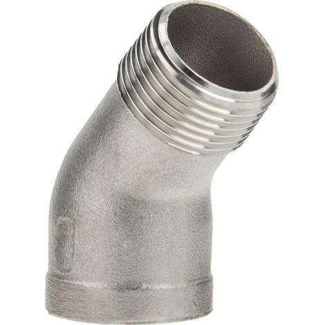 tecuro Kurzer Winkel 45° Edelstahl V4A (AISI 316), IG x AG 1/8 Zoll