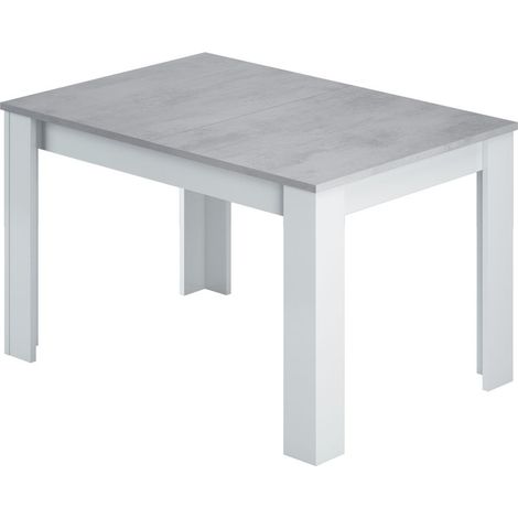Mesa Comedor extensible Kendra Blanco y Cemento (1/3)
