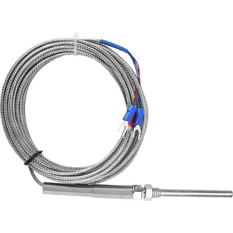 M8 Gewinde PT100 Platin-Widerstandsthermoelement 50mm Sonde Temperaturfühlerdraht 0-400℃ (5 m) (1/5)
