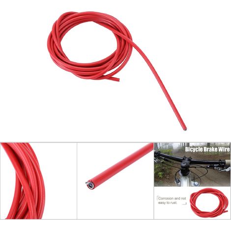 Bremszug für Rennräder und Mountainbikes, 3 Meter, rot (1/5)
